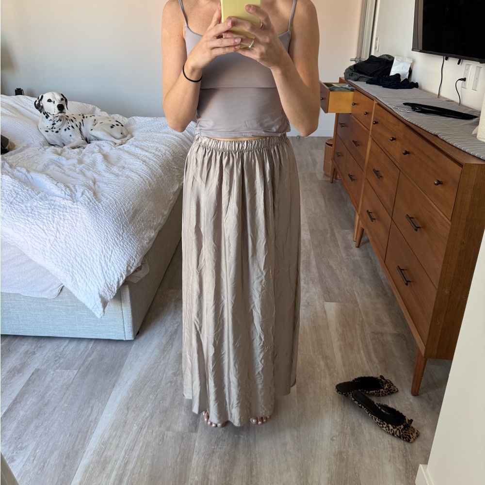 Taupe Maxi Skirt